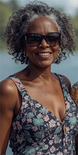 Hübsche Seniorin sehr jung geblieben